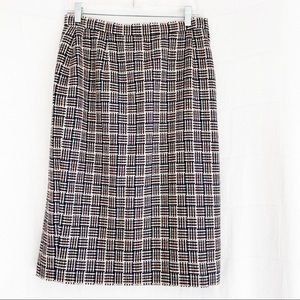 Carlisle Tweed Skirt Silk Wool Blend Multicolor 12